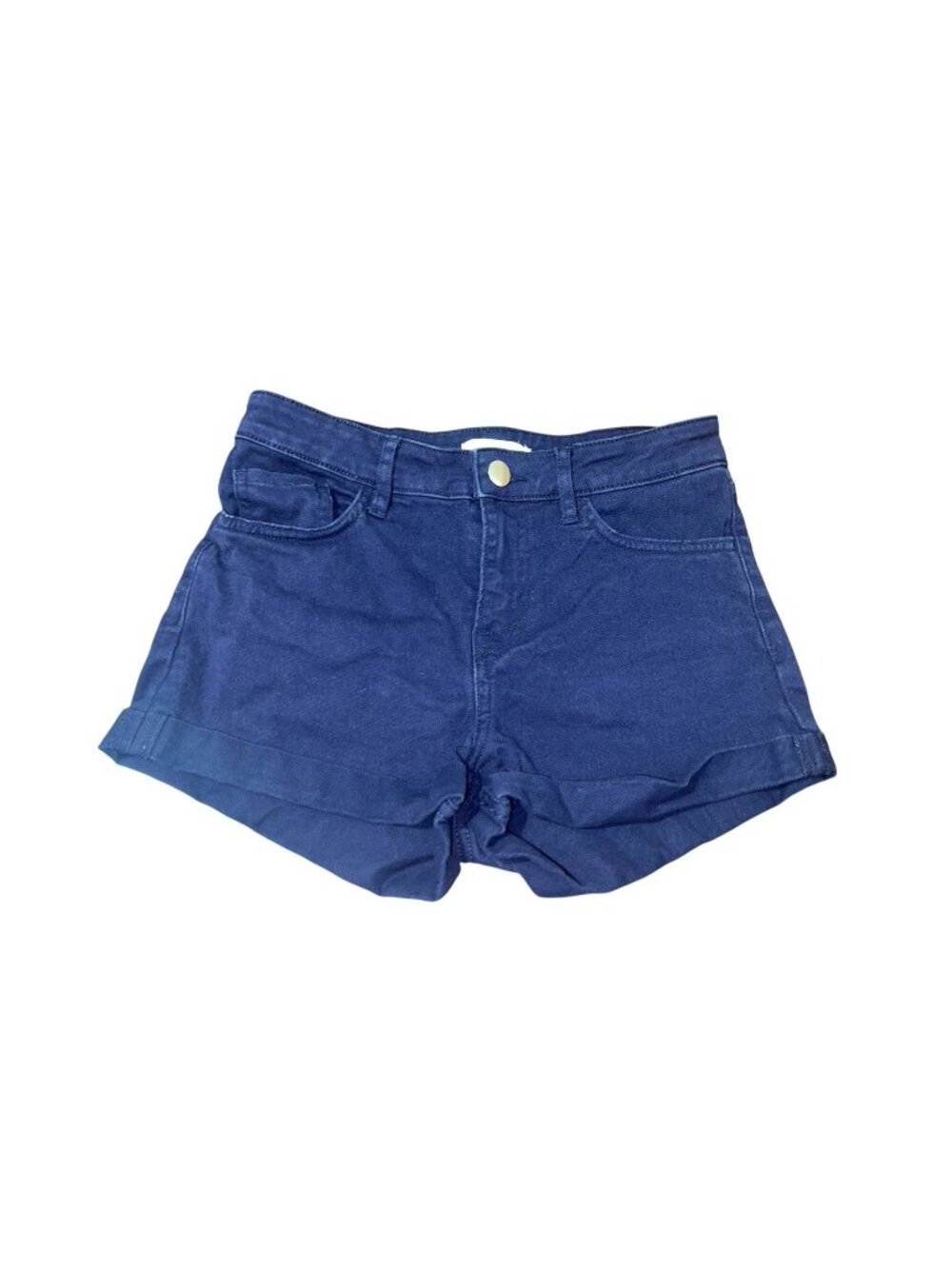 H&M Women's Size 2 Navy Blue Stretch Denim Shortie Shorts